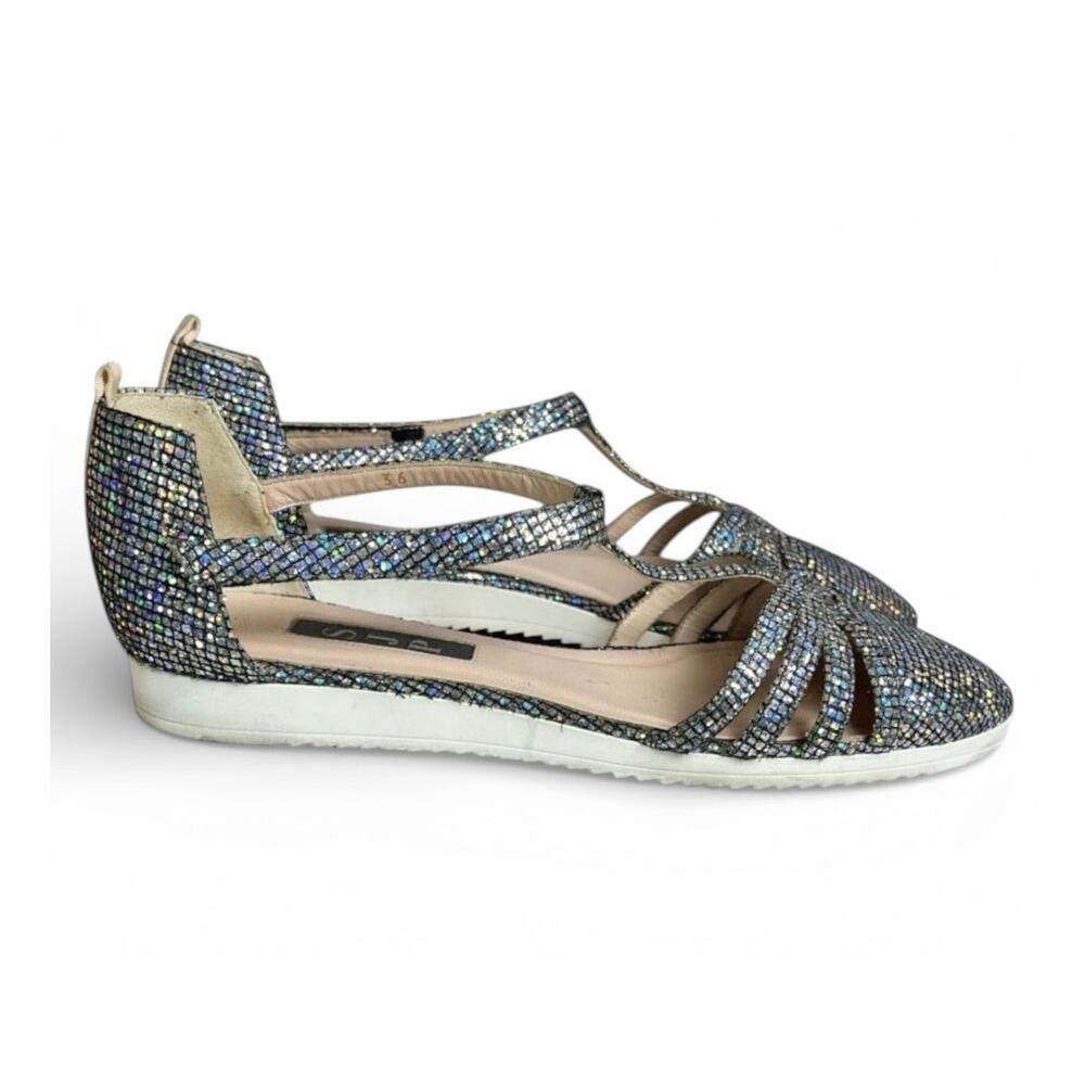 SJP by Sarah Jessica Parker “Meteor” Crystal Ballet Flats 36 Sparkle Shimmer - Picture 2 of 11